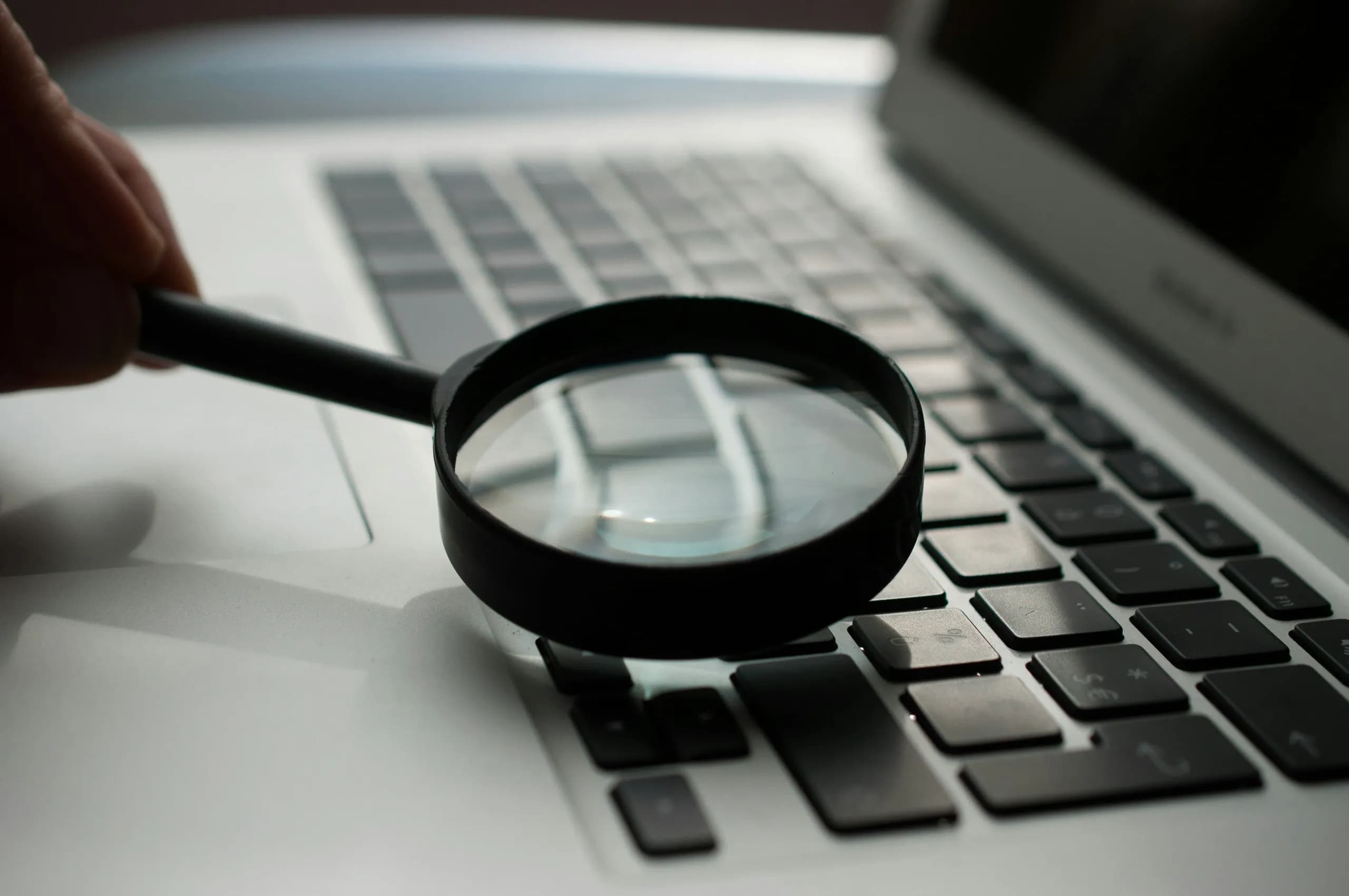 Magnifying-glass on a laptop img